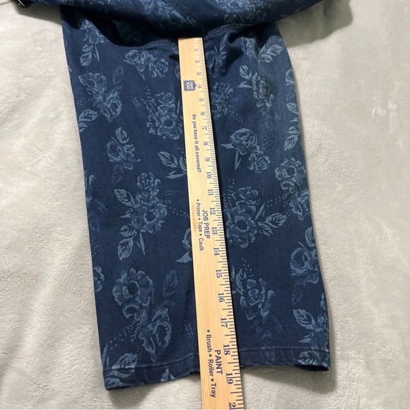 Catherine Women Size 20WP Stretch Elastic Waist Floral Crop Capri Denim Jean NEW - Picture 10 of 13